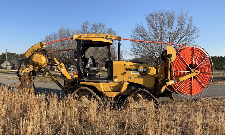 A Vermeer RTX1250i2, one of the plows we use on our projects